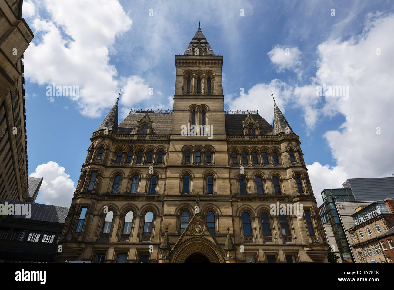 L'élévation arrière de l'hôtel de ville de Manchester UK Banque D'Images
