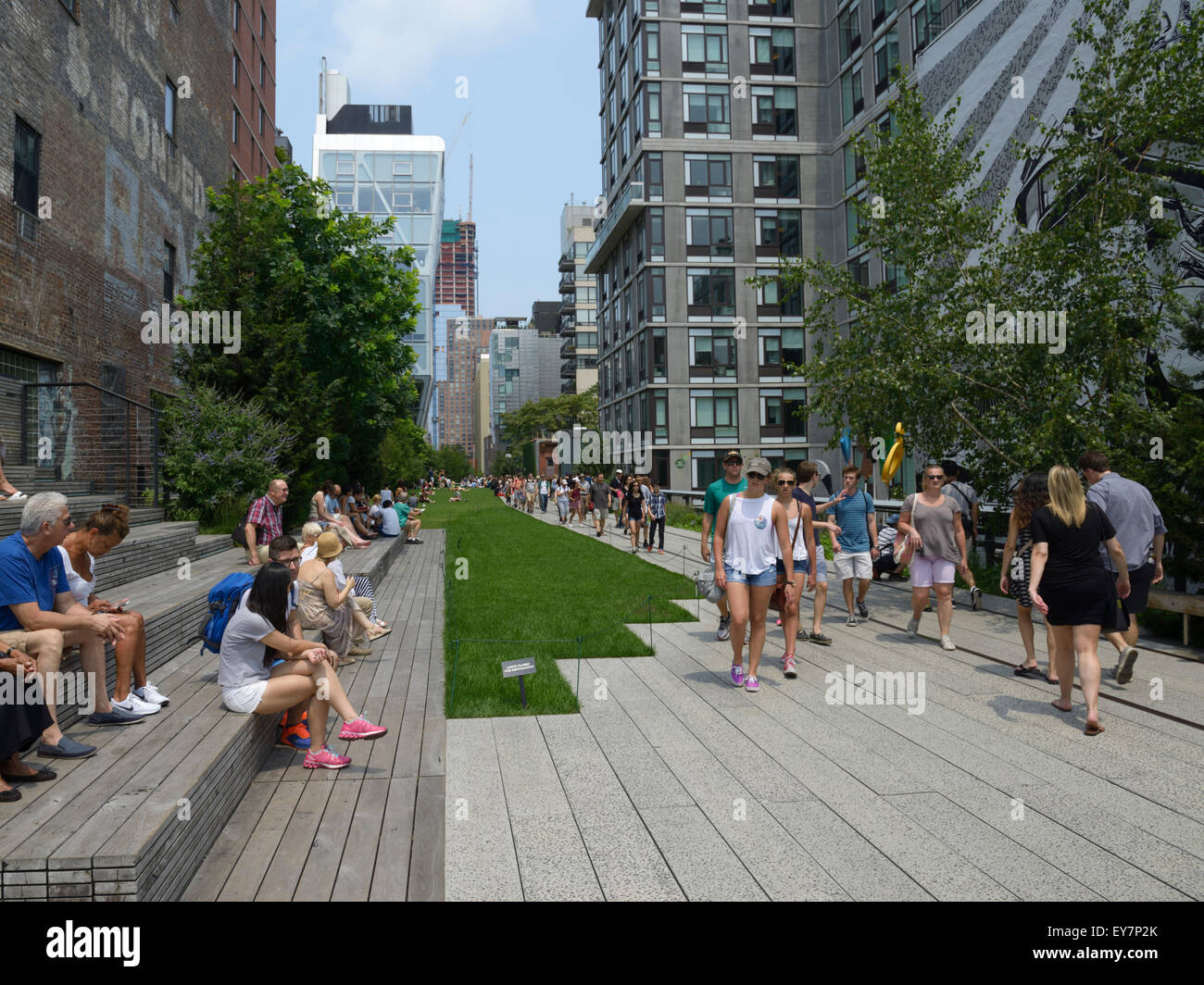 La ligne haute trail et Park, New York City Banque D'Images