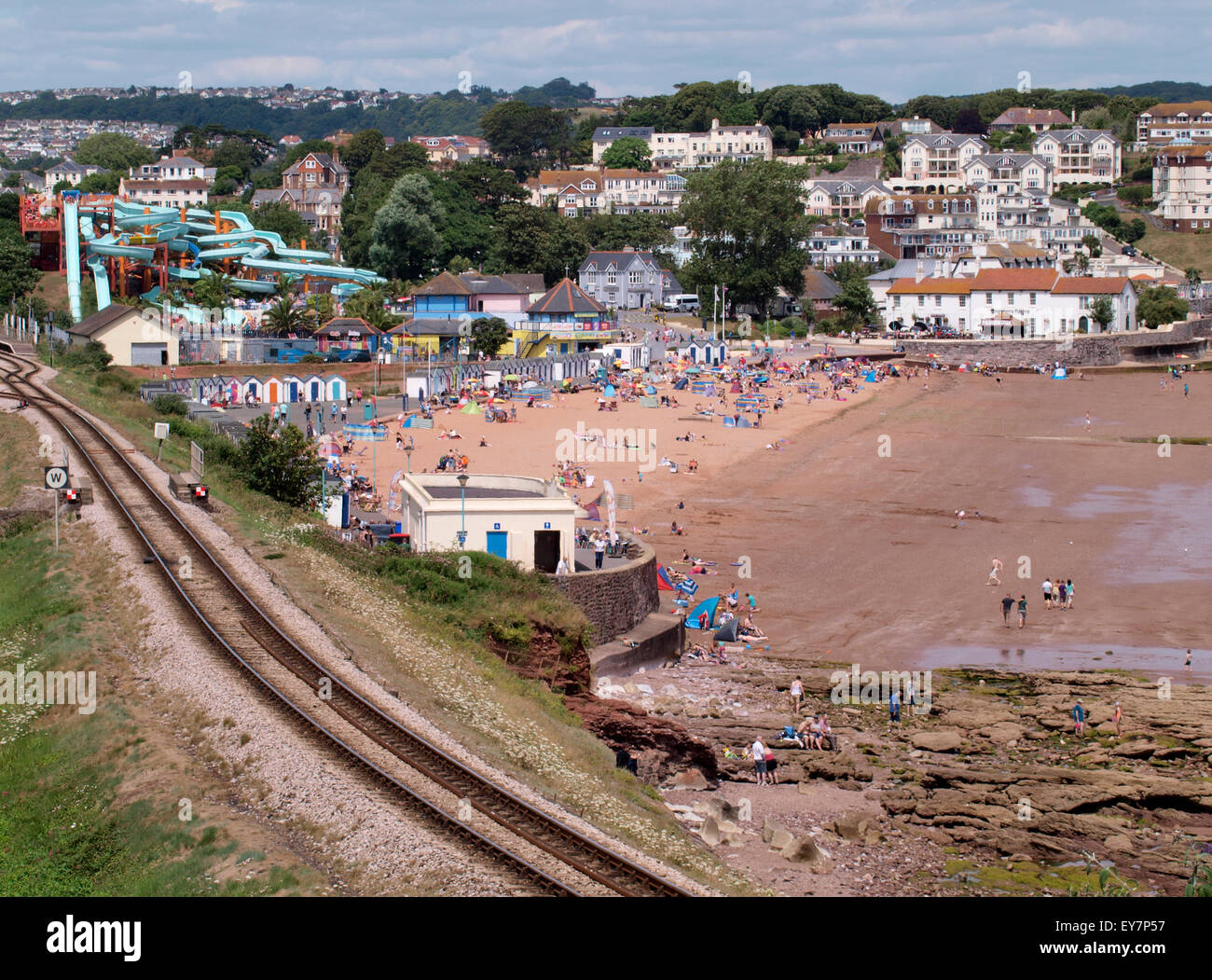 Plage de Goodrington Sands, Paignton, Devon, UK Banque D'Images