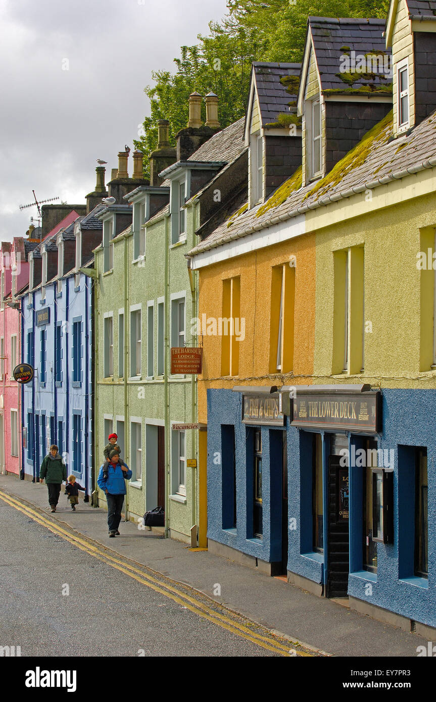 L'île de Skye, Portree, région des Highlands, en Écosse, Royaume-Uni Banque D'Images