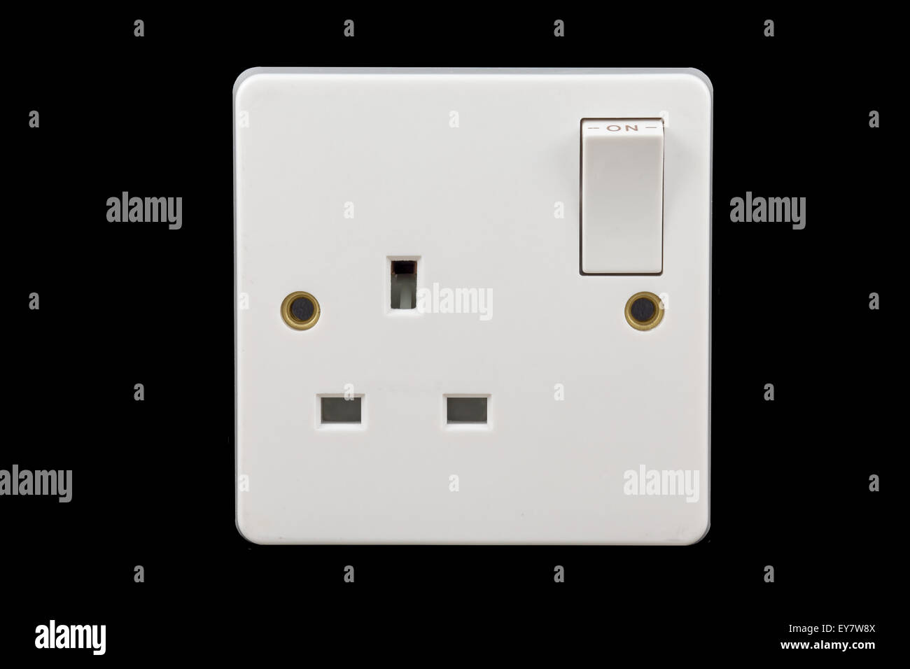 UK power socket en position Banque D'Images