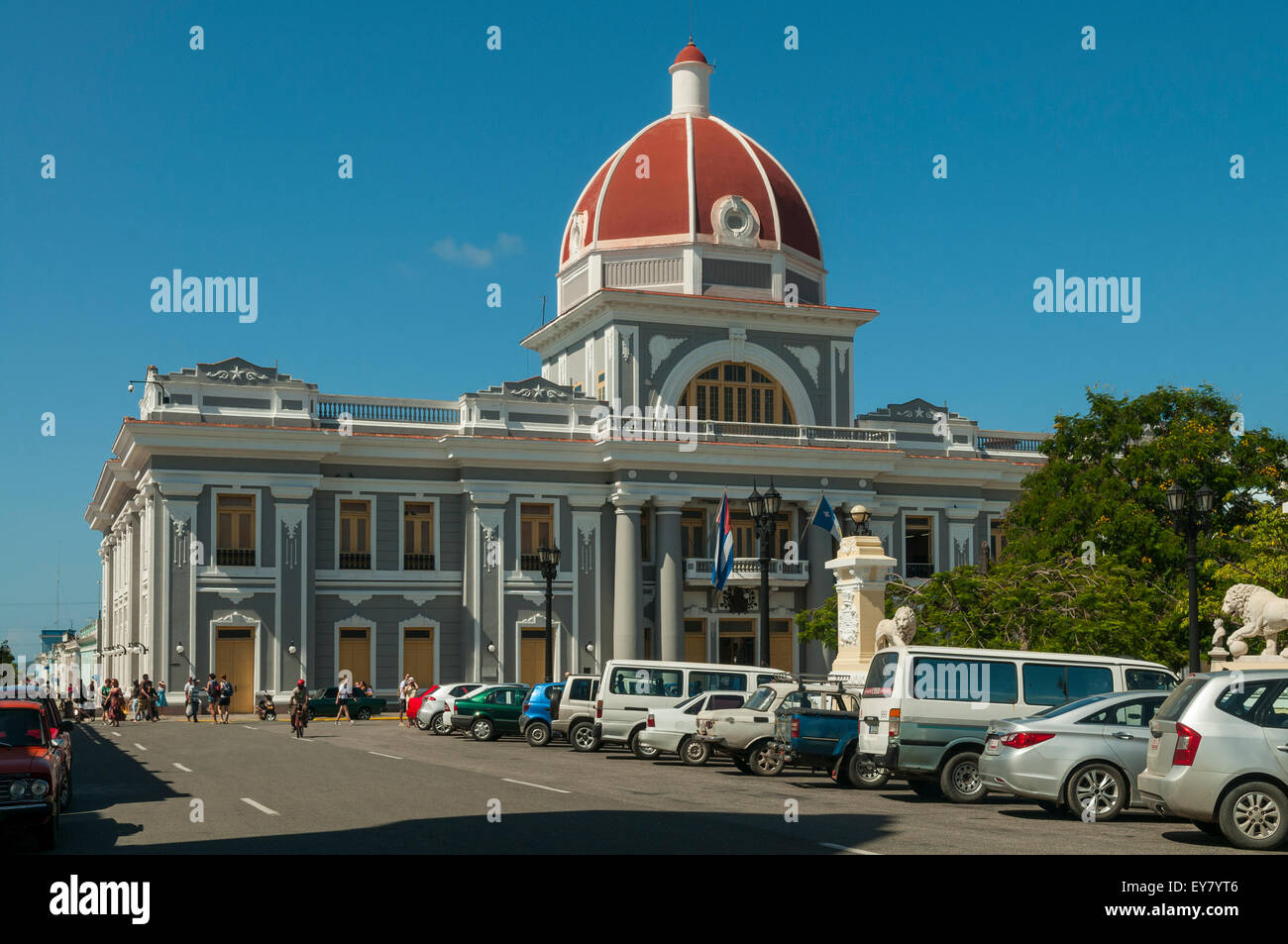 Palacio Gobierno, Parc Marti, Cienfuegos, Cuba Banque D'Images