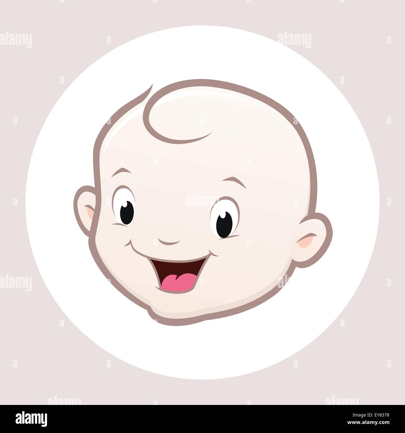 Cartoon Baby Face Illustration de Vecteur