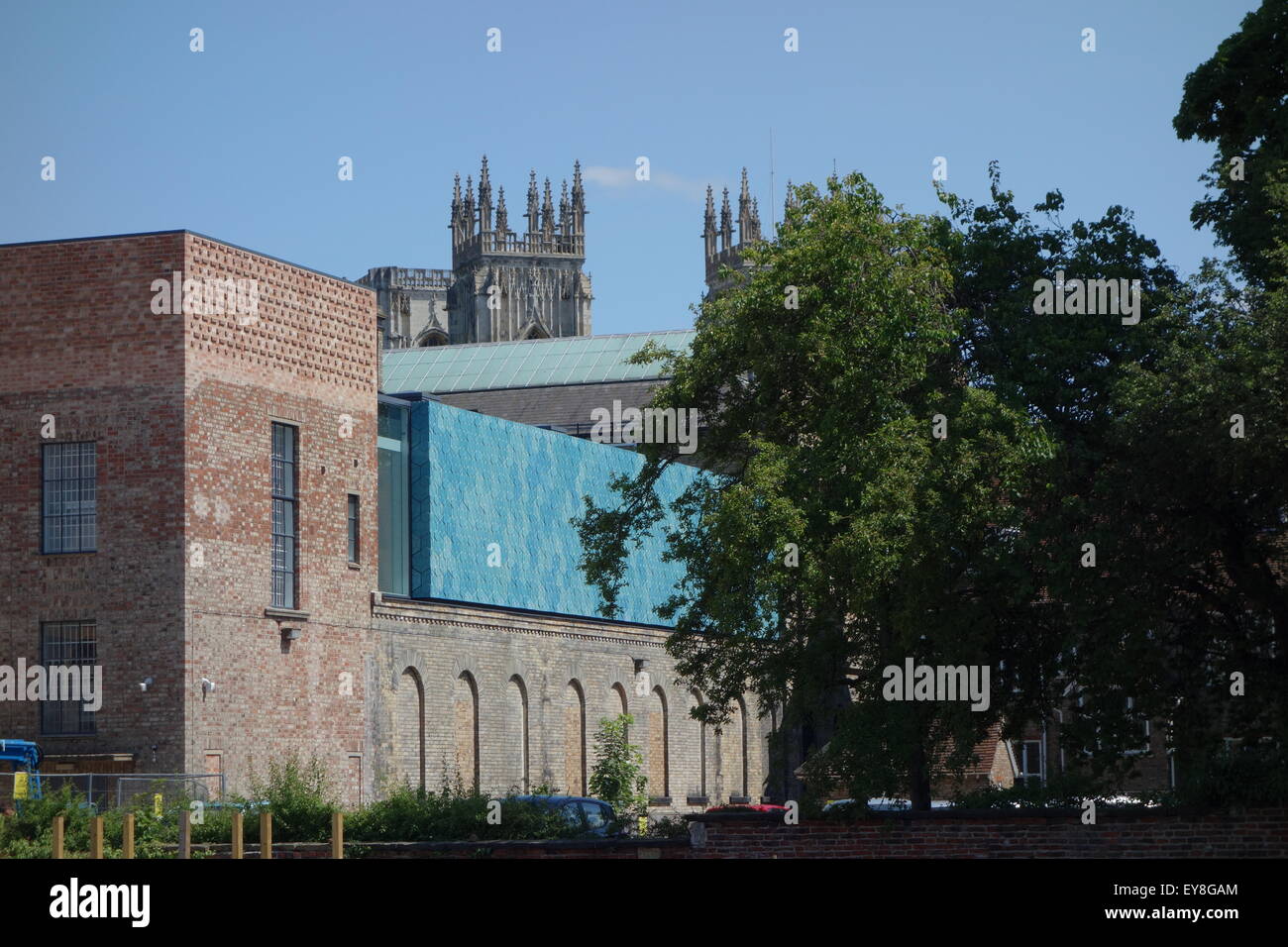 Vue arrière rénovation York City Art Gallery a rouvert ses portes fin août 2015 Kathryn Findlay's dernière commission avec Simpson Brown Banque D'Images