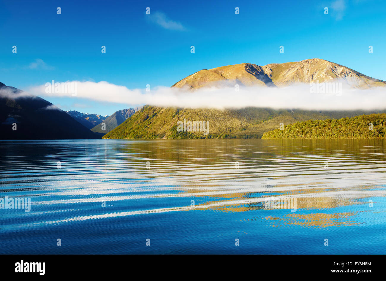 Beau lac, parc national de Nelson, Nouvelle-Zélande Banque D'Images