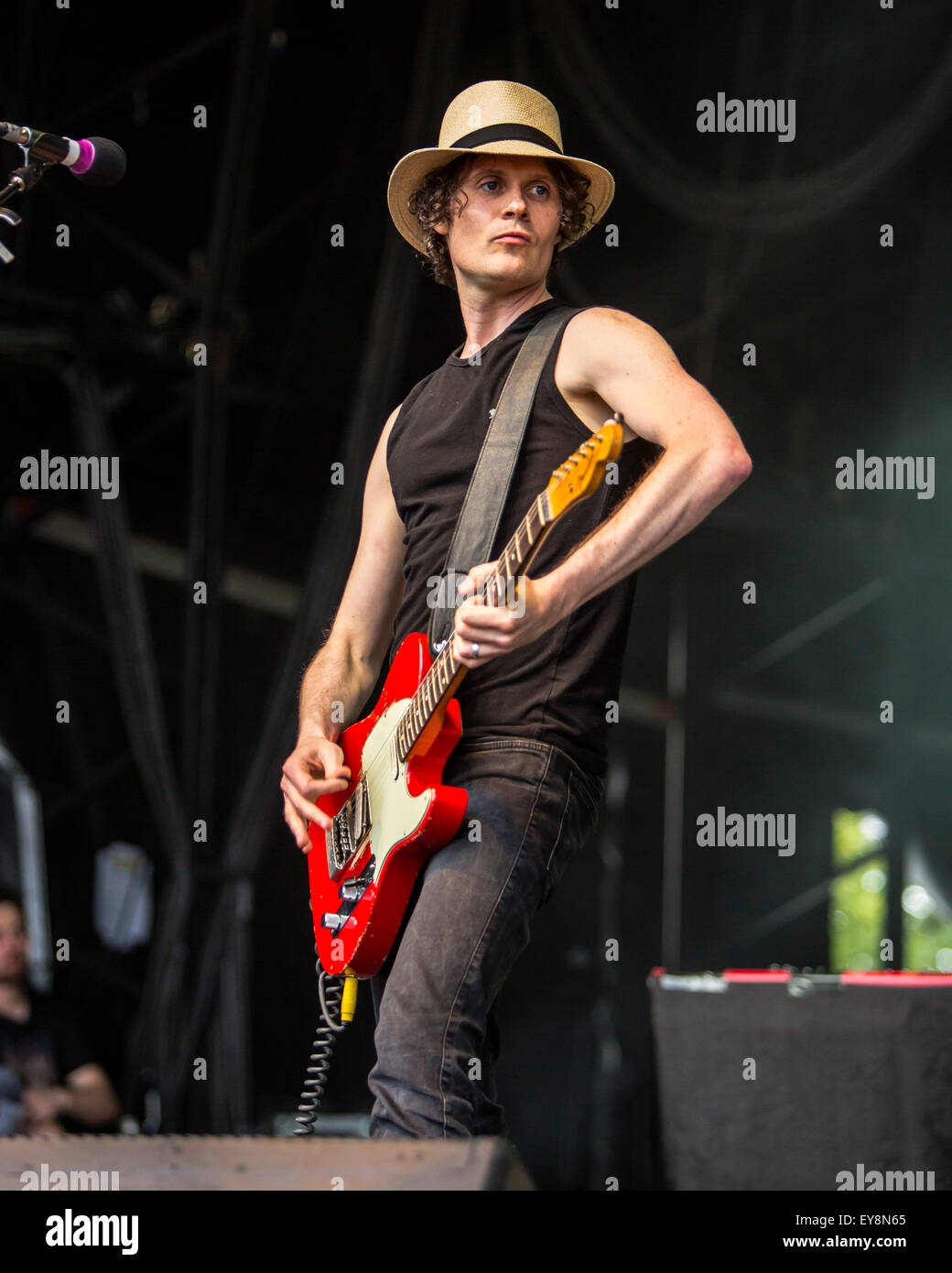 Henri Salvador à l'Cornbury Festival UK 12 juillet 2015 Banque D'Images