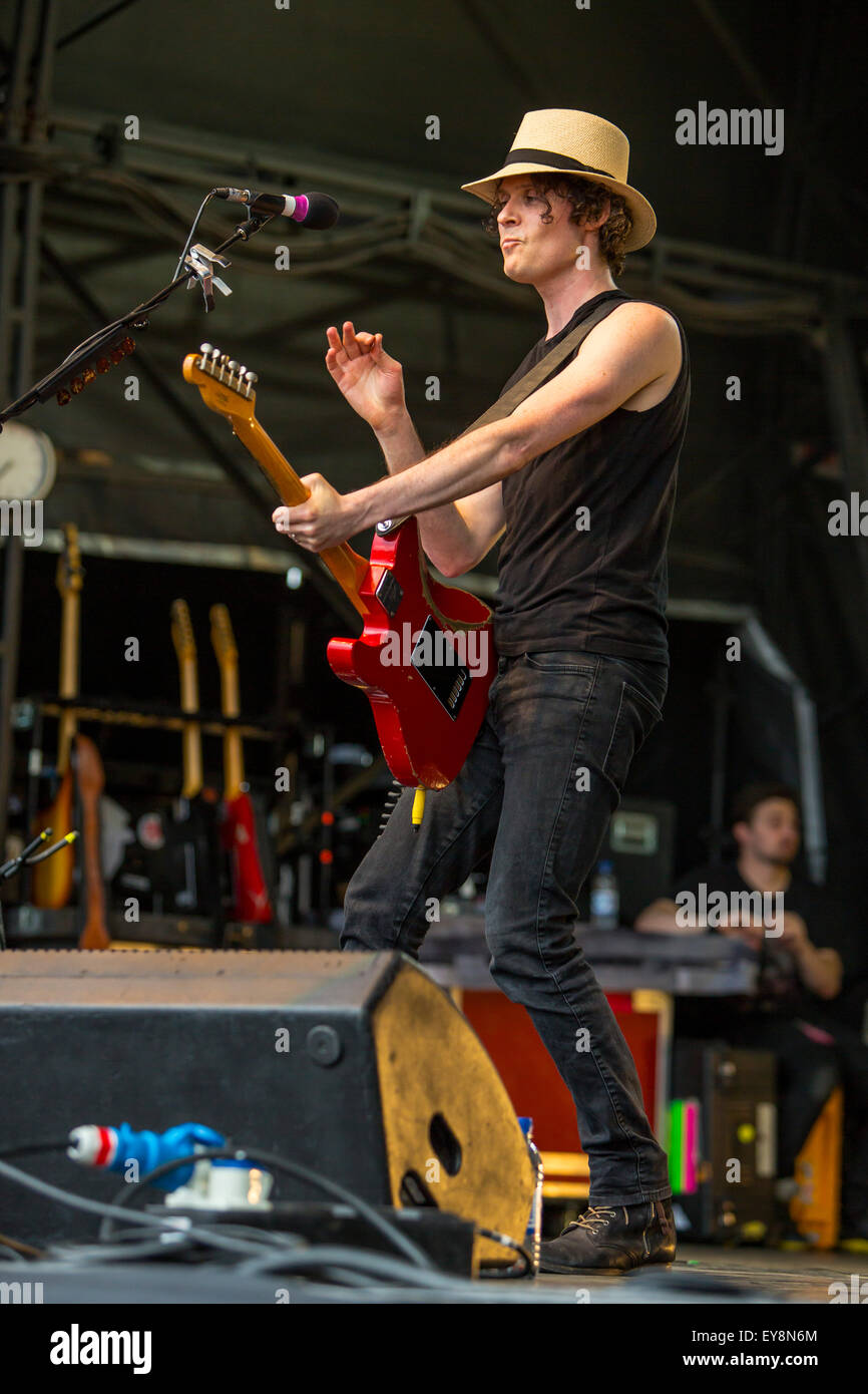 Henri Salvador à l'Cornbury Festival UK 12 juillet 2015 Banque D'Images