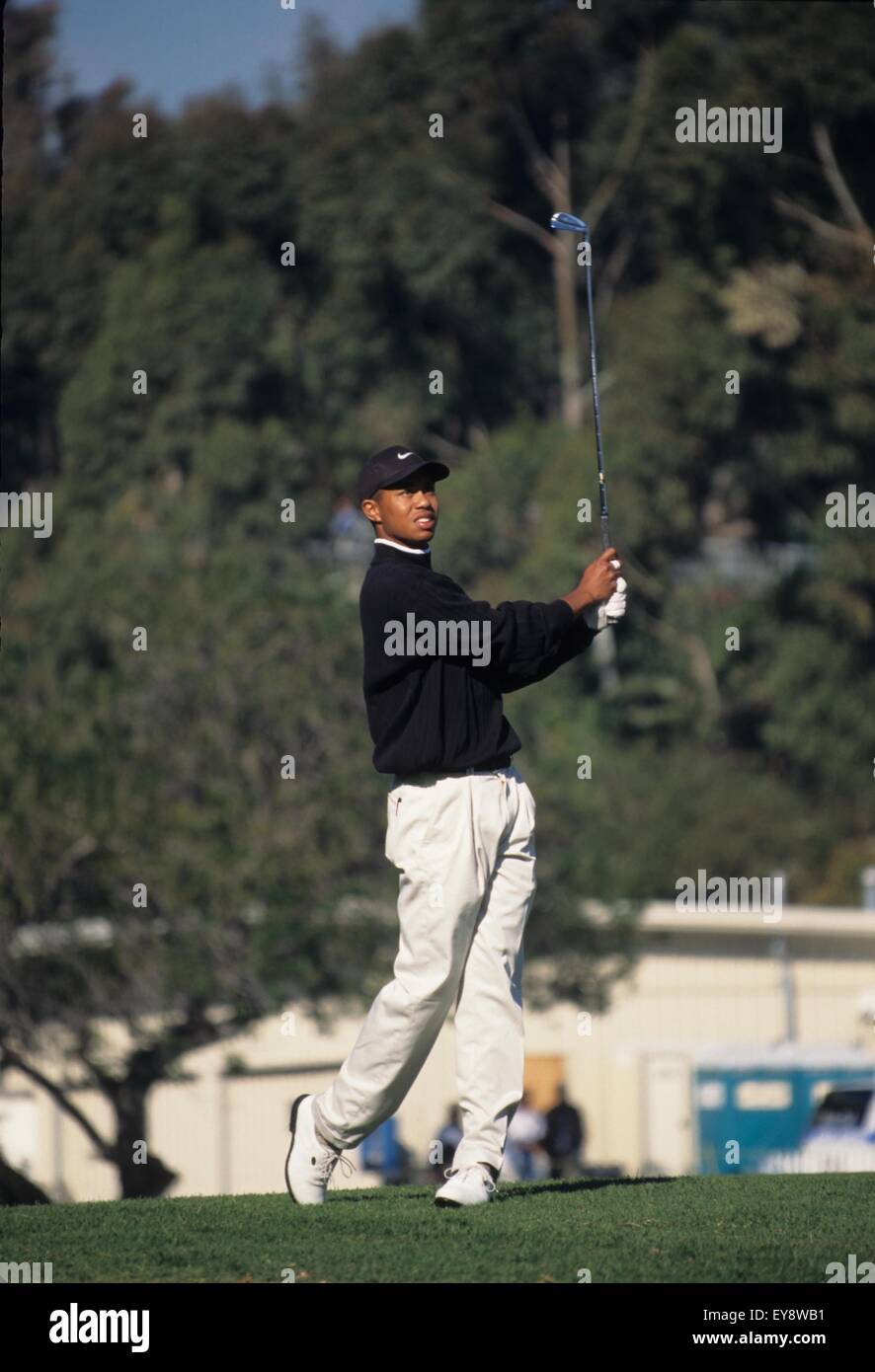 TIGER WOODS PGA 1997 Ouvert au Nissan Golf Riviera Pays 1997.k7912FB. (Crédit Image : © Barrett Fitzroy/Globe Photos via Zuma Zuma via fil Wire) Banque D'Images