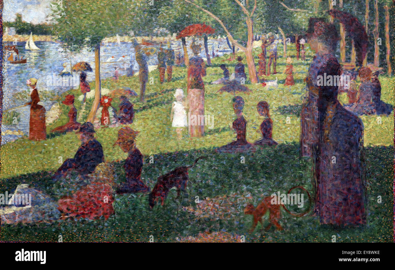 Georges Seurat (1859-1891). Le peintre français. Etude pour 'Un dimanche à la Grande Jatte", 1884. Huile sur toile. Metropolitan Museum of Banque D'Images