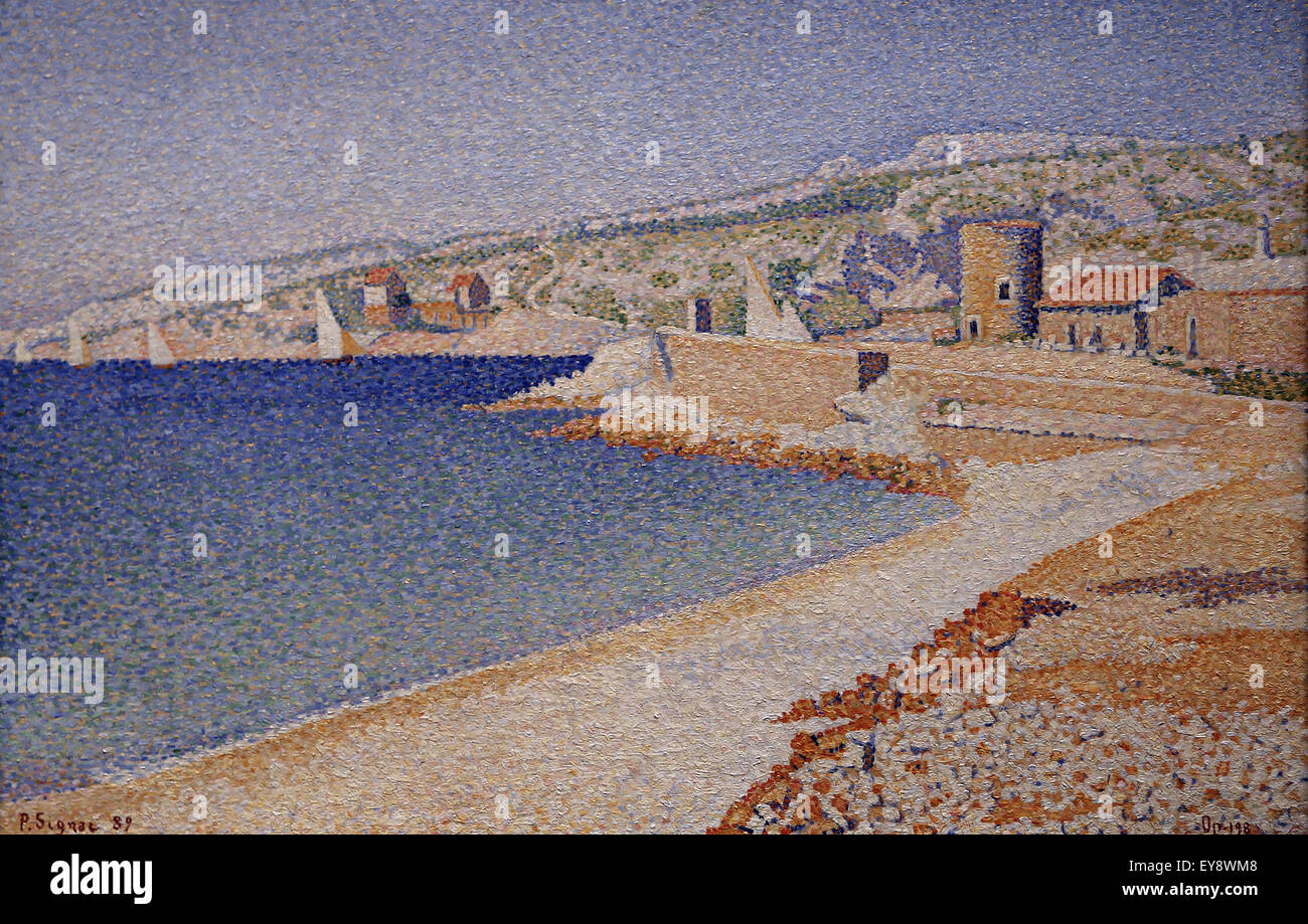 Paul Signac (1863-1935). Le peintre français. La Jetée de Cassis, Opus 198, 1889. Huile sur toile. Metropolitan Museum of Art USA (NY). Banque D'Images