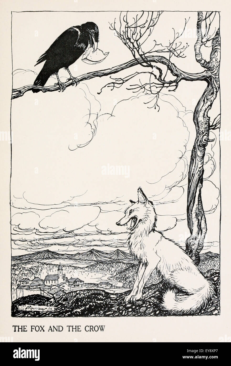 'Le renard et le Corbeau' fable d'Ésope (vers 600 avant JC). Dans la ...