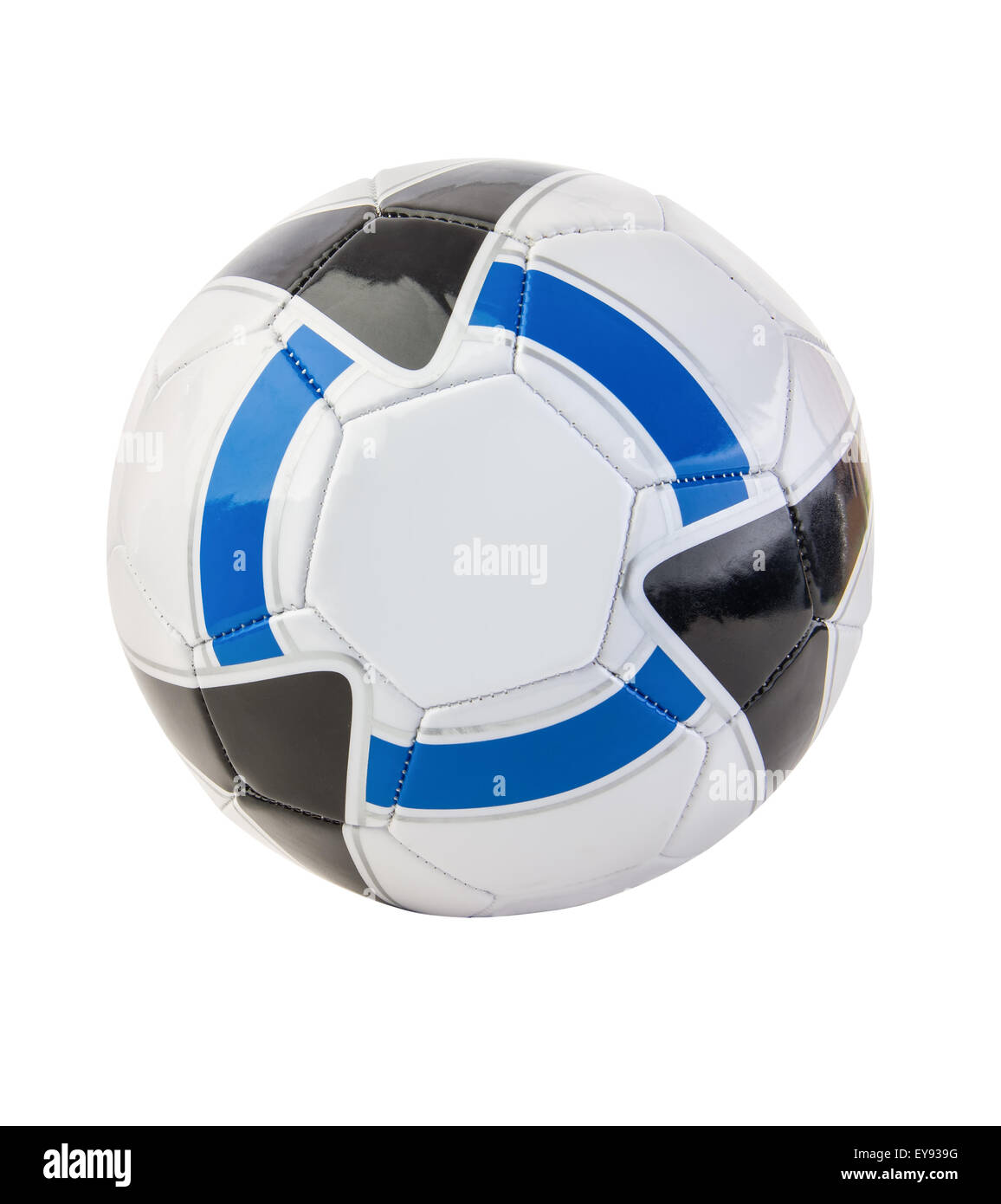 Ballon de soccer colorés sur fond blanc Banque D'Images