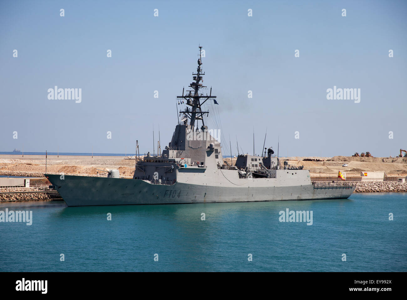 Navire de la marine espagnole sur l'obligation de lutte contre le piratage, Salalah, Oman, Port, Dhofar Oman Banque D'Images