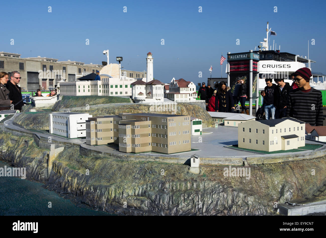 La prison d'Alcatraz,modèle,,San Francisco Banque D'Images