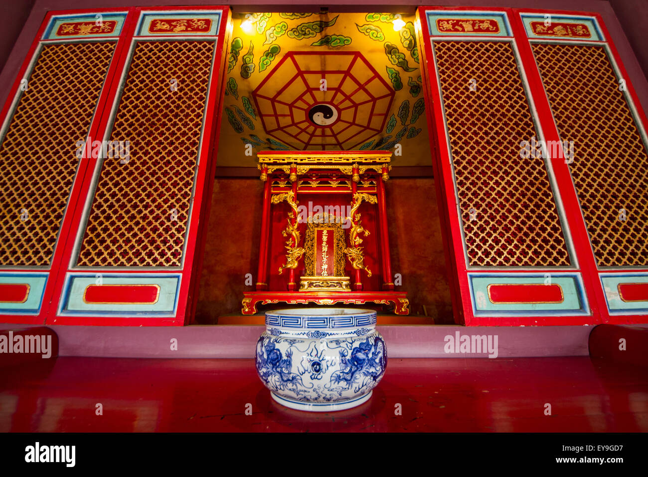Hall principal du temple de Taiwan, Tainan, Taiwan Banque D'Images