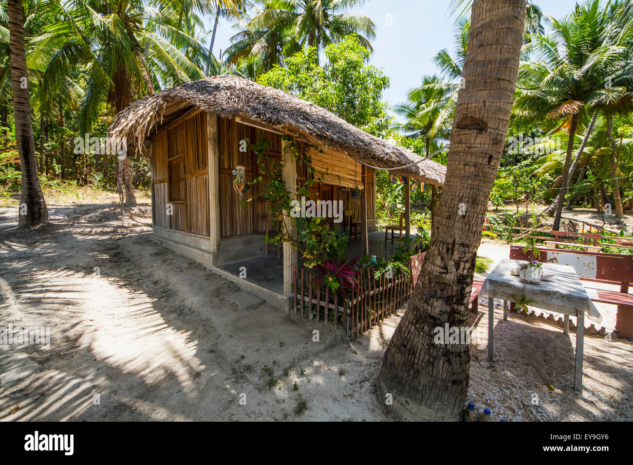 Baucau Beach bungalows ; Osoalata, Baucau, au Timor oriental Banque D'Images