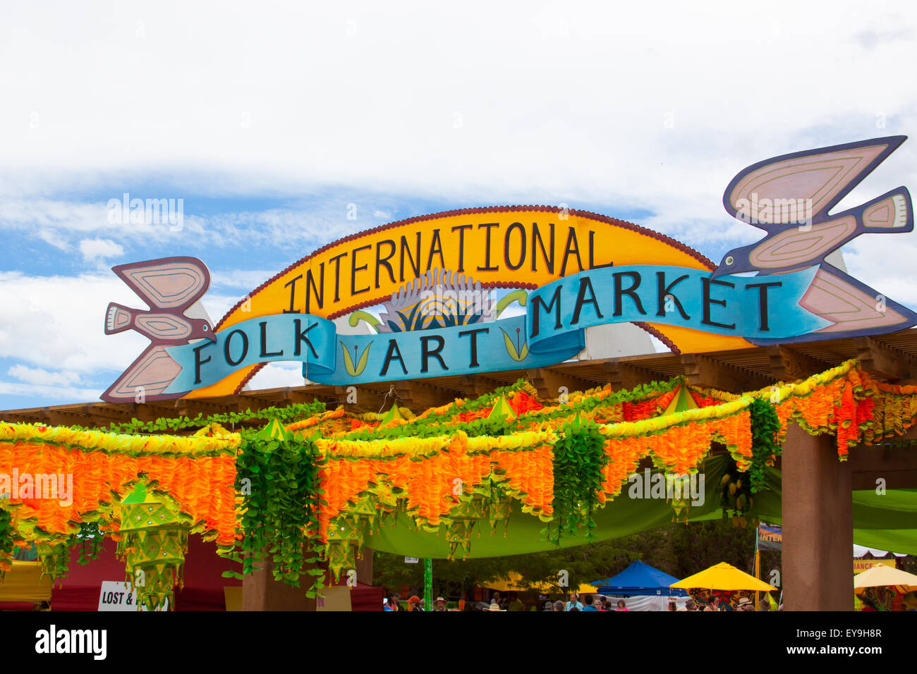 Marché de l'art folklorique international organisé chaque année à Santa Fe, Nouveau Mexique, USA 11 Juillet 2015 Banque D'Images