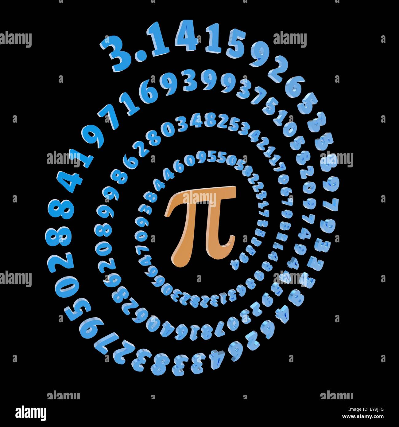 Pi (lettre grecque) orange est le symbole utilisé en mathématiques pour représenter une constante â€" le rapport entre la circonférence d'un Banque D'Images