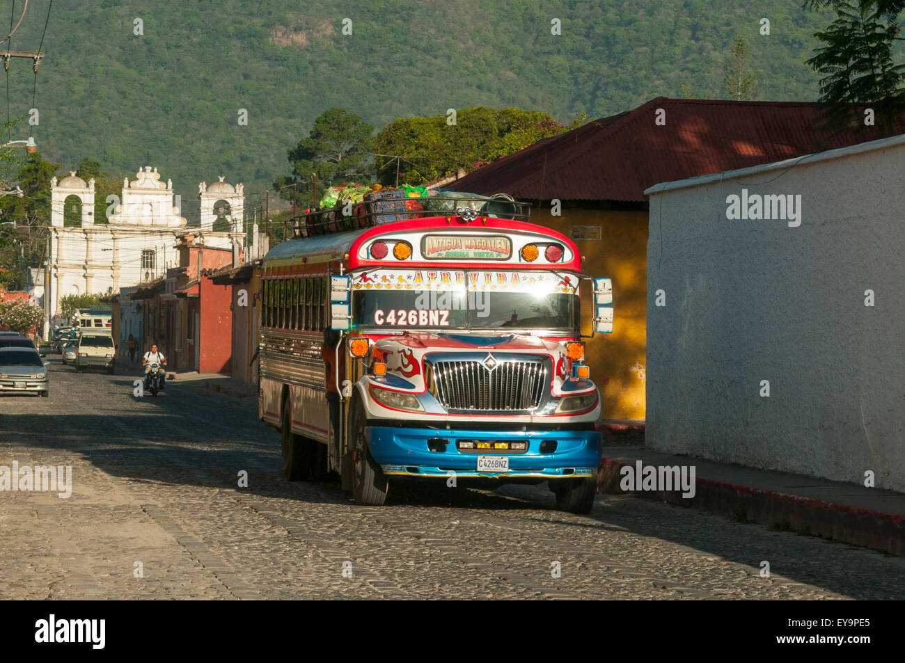 Bus de poulet, Antigua, Guatemala Banque D'Images