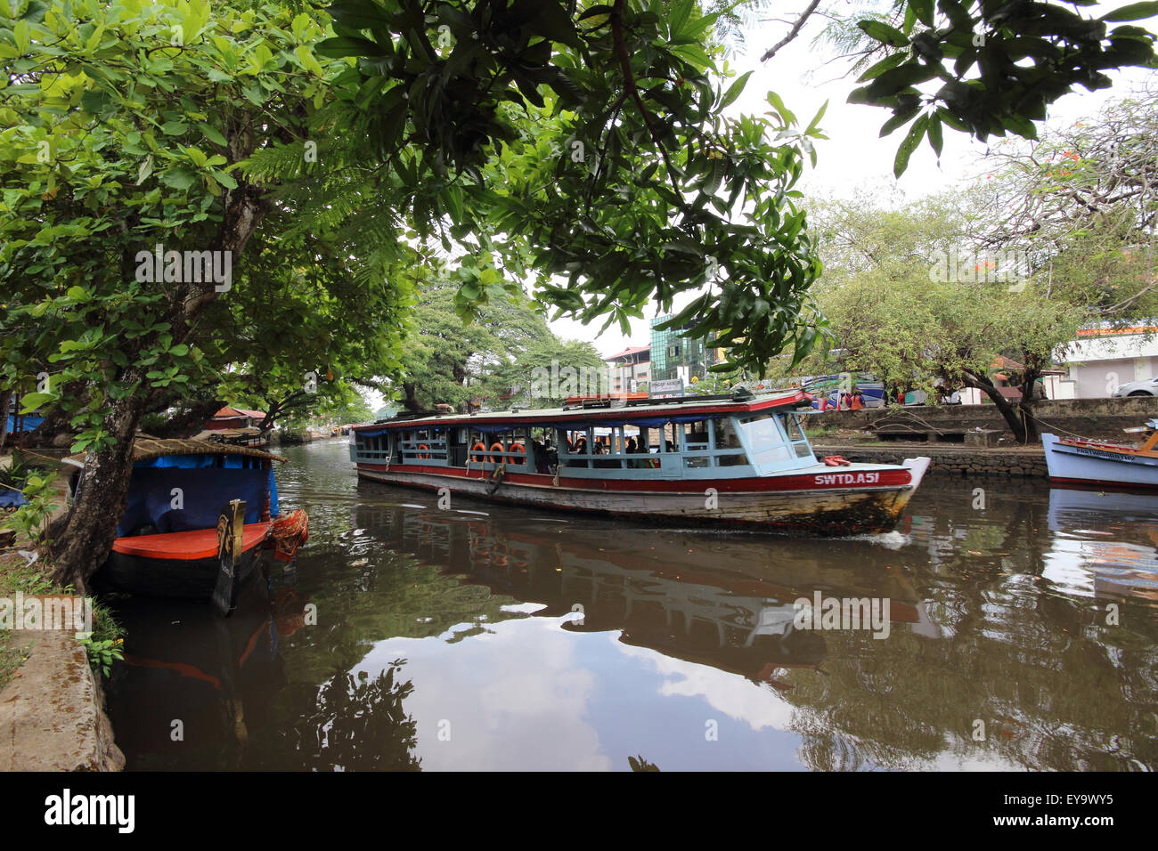 Transport, bateau, Kerala, Inde Banque D'Images