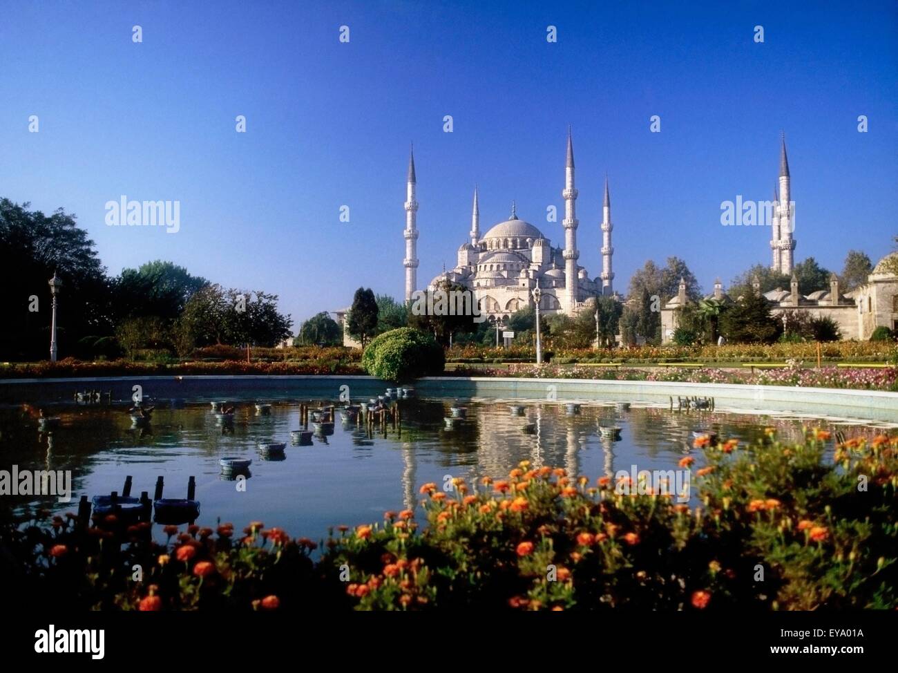Mosquée Bleue, Sultanahmet, Istanbul, Turquie ; 17ème siècle mosquée construite pendant le règne de Ahmed JE Banque D'Images