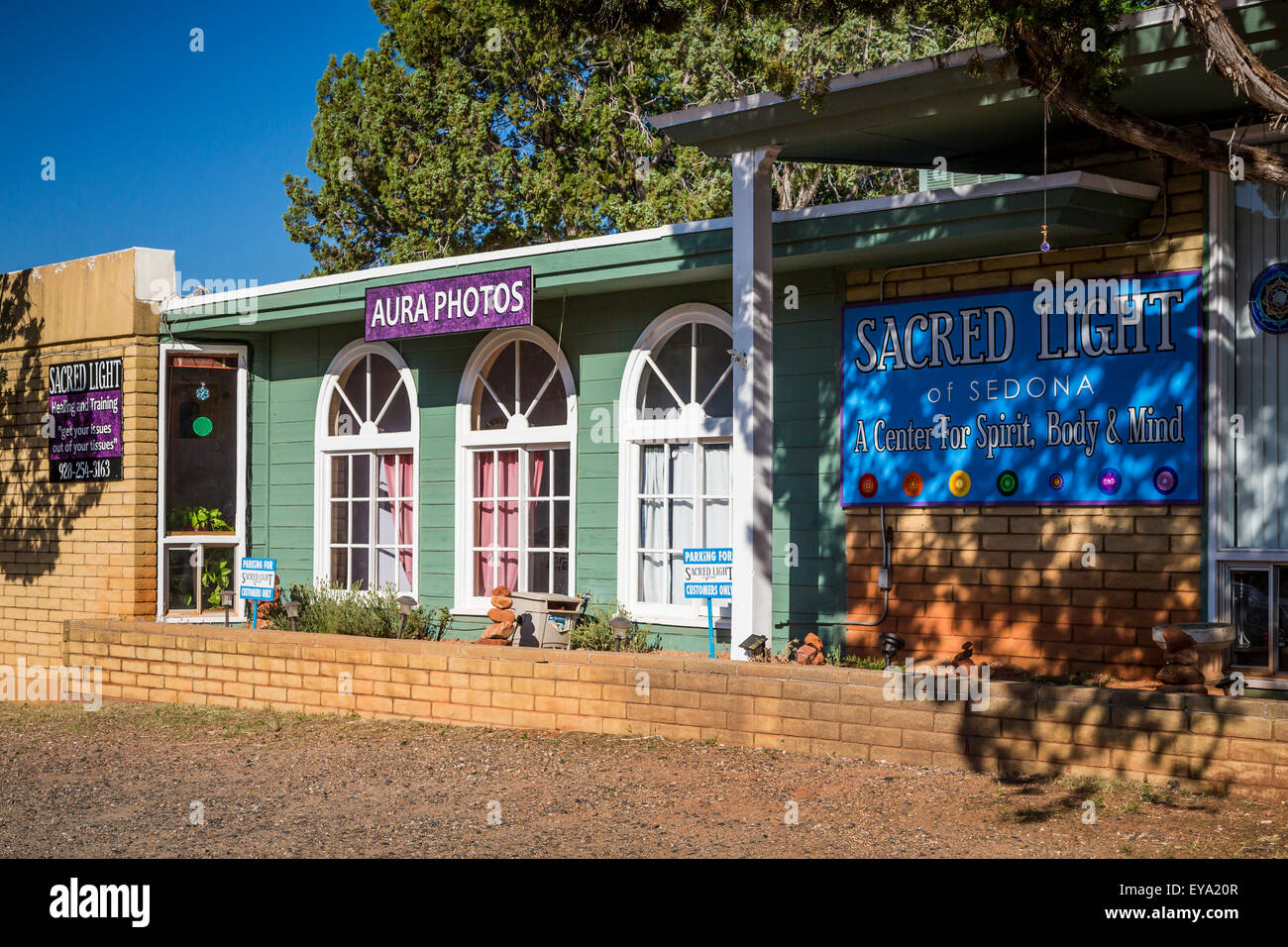 La Lumière sacrée centre de guérison thérapeutique à Sedona, Arizona, USA. Banque D'Images