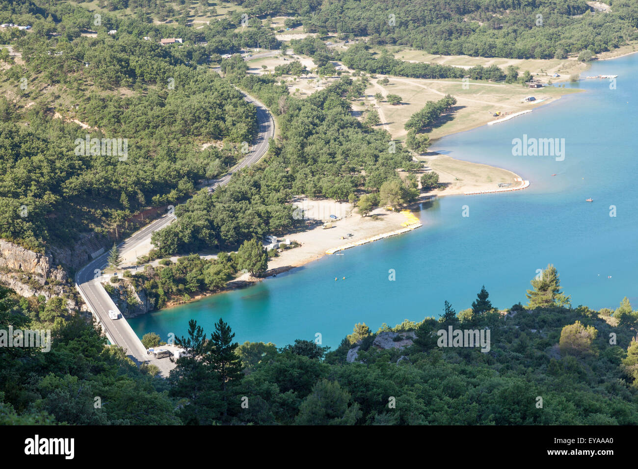 Le pont de galetas, à la fin des du Verdon sur le lac (France