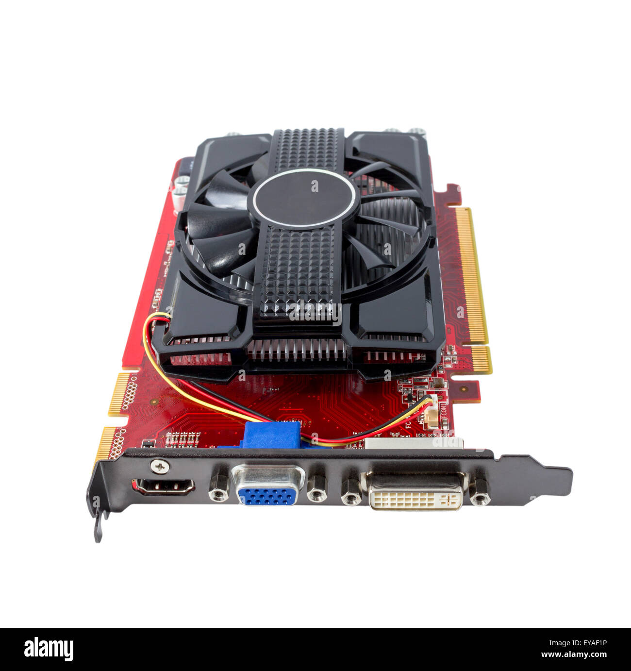 Carte graphique ordinateur isolé sur fond blanc Banque D'Images
