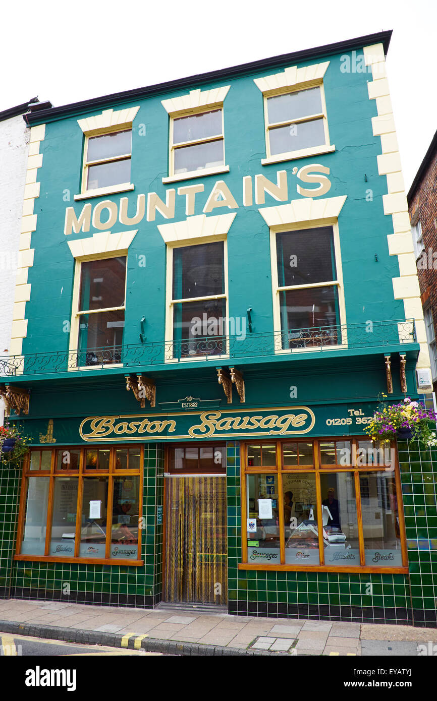 La montagne haut Saucisse Boston Street Boston Lincolnshire UK Banque D'Images