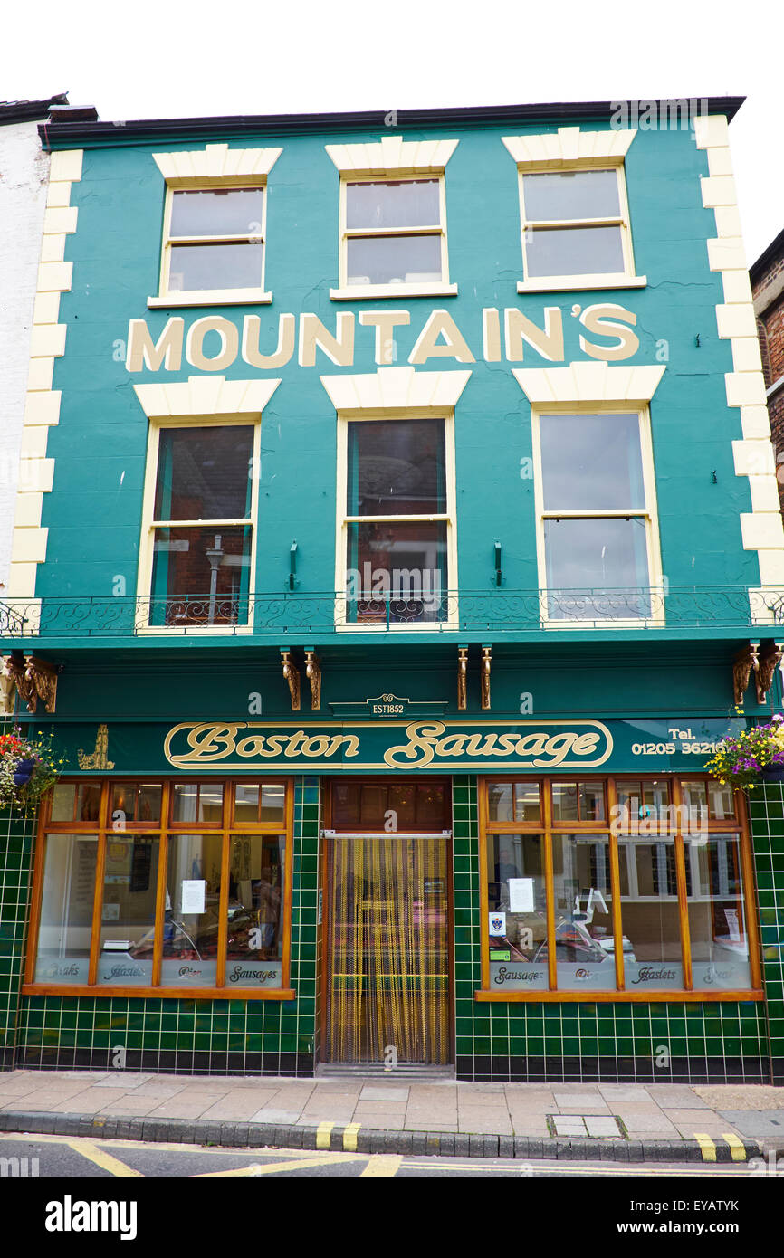 La montagne haut Saucisse Boston Street Boston Lincolnshire UK Banque D'Images