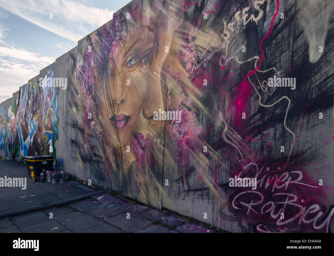 2015 Upfest, le plus important d'Europe, gratuitement, street art & graffiti festival, qui attire plus de 250 artistes peinture 28 sites, Bristol Banque D'Images