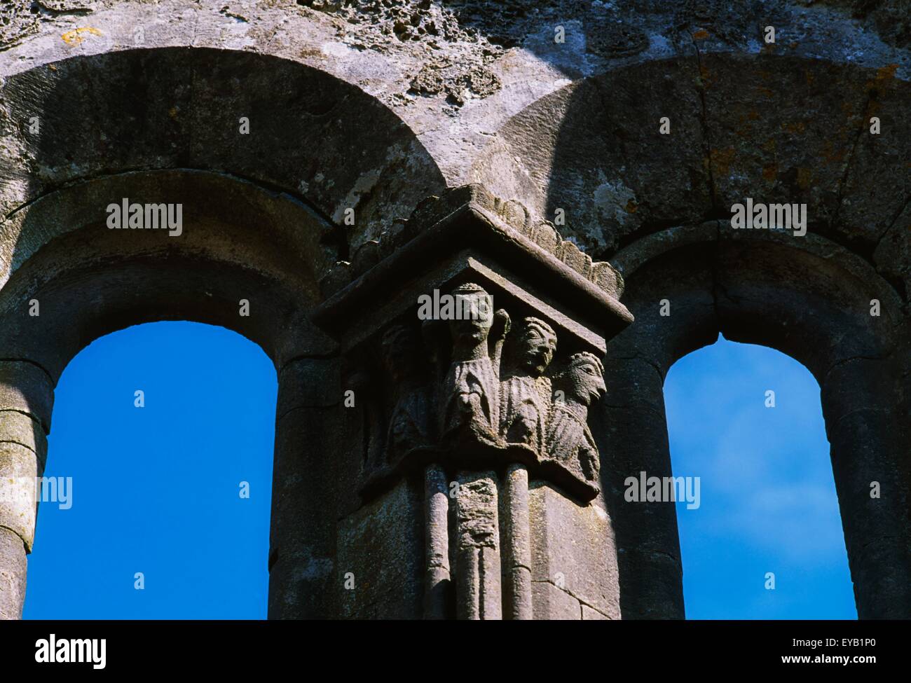 Kilfenora Cathédrale, Kilfenora, Co Clare, Ireland ; détail de la 12e siècle Cathedral Banque D'Images