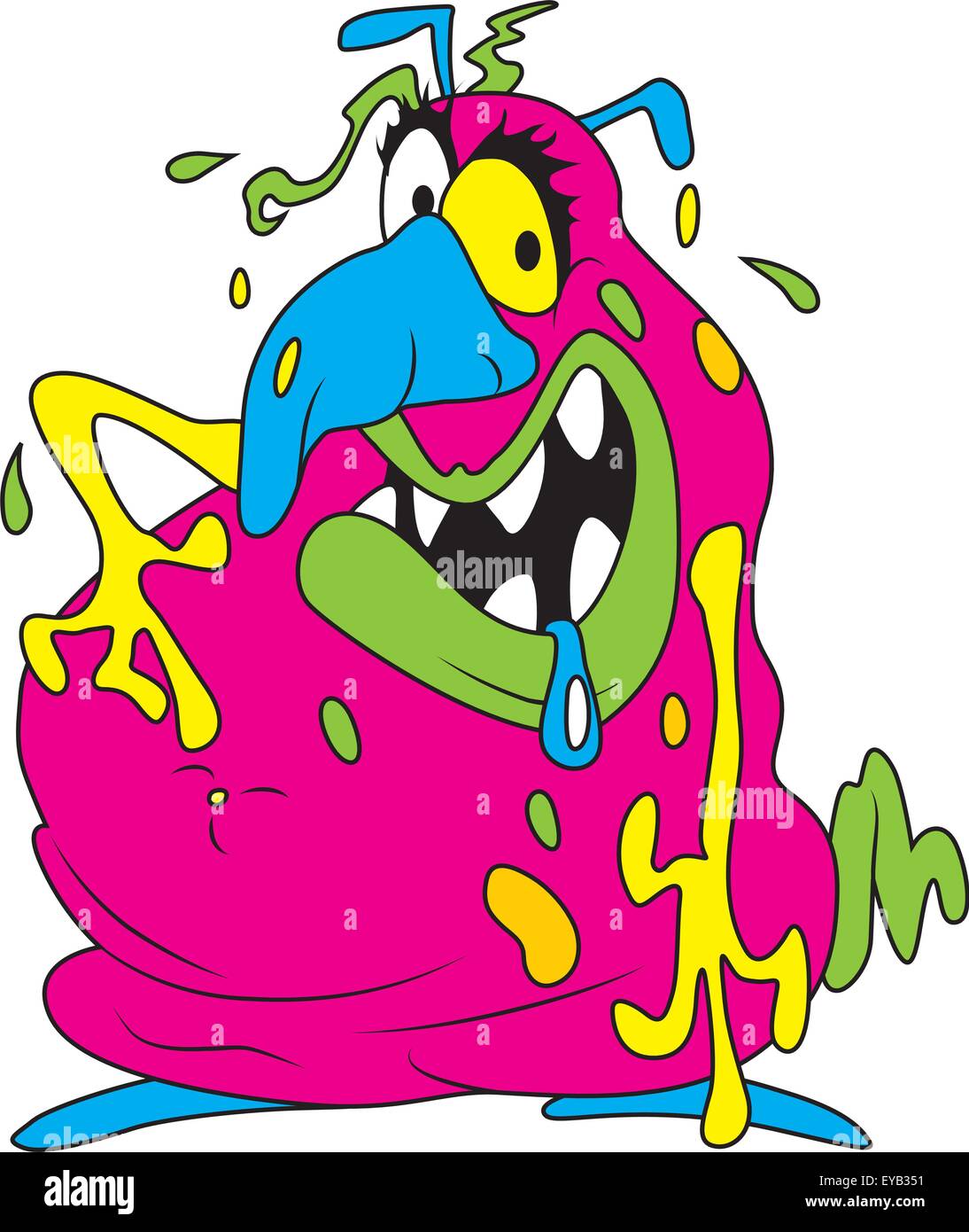 Illustration Vecteur de bactéries colorées fat ugly Illustration de Vecteur