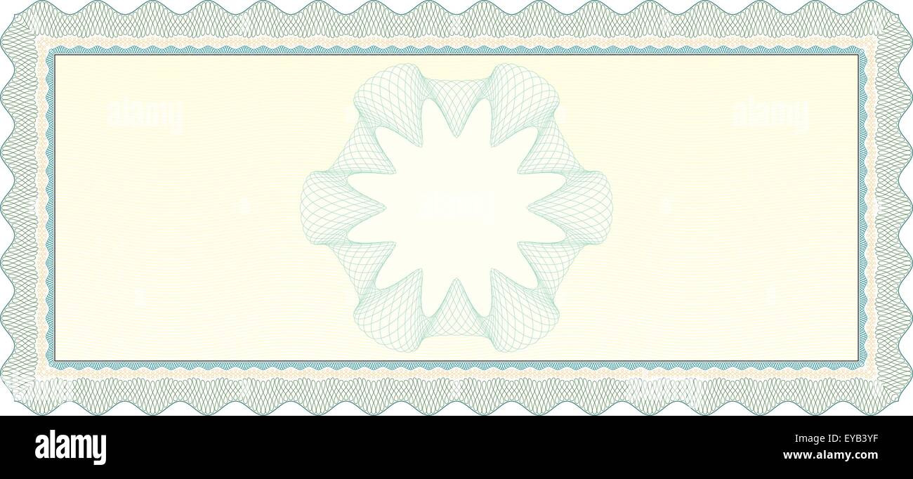 Vector Illustration de coupon coupon guillochée Illustration de Vecteur