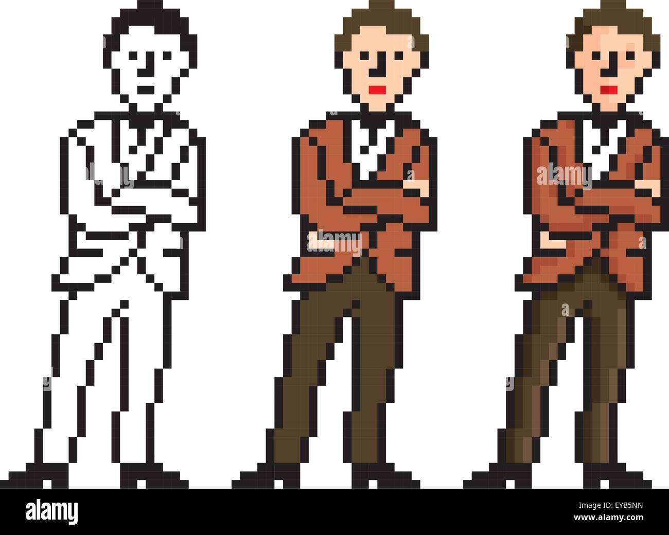 Vecto Illustration de Pixel Businessman Illustration de Vecteur