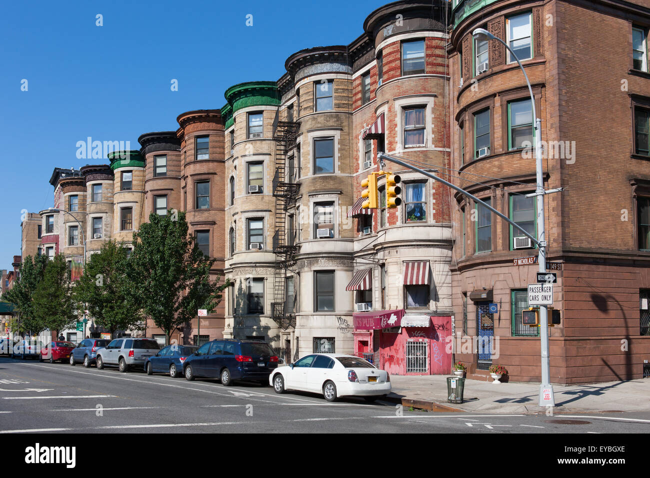 Renaissance La Renaissance à rowhouses 757-775 St Nicholas Avenue à la section de Sugar Hill Harlem à New York. Banque D'Images