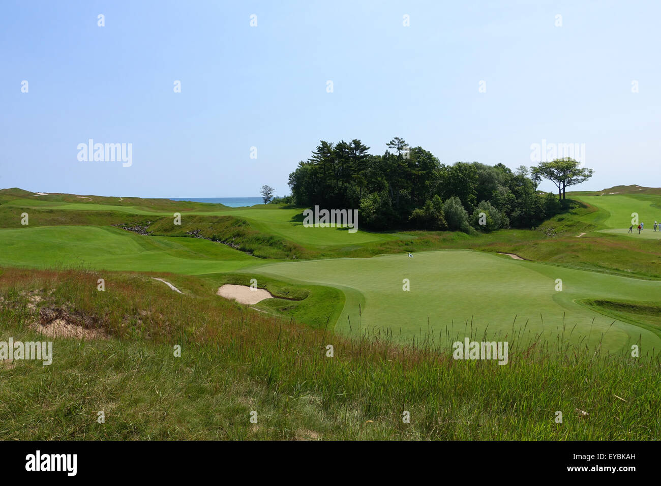 Sifflement Straits Golf à Kohler, Wifi a été conçu par Pete Dye et dispose d'environ deux milles de rivage du lac Michigan. Banque D'Images