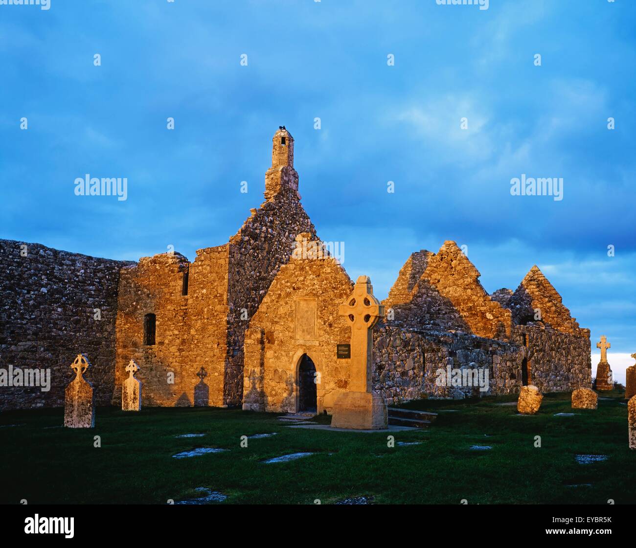 Clonmacnoise, Co Offaly, Irlande ; 6ème siècle Monastère Banque D'Images