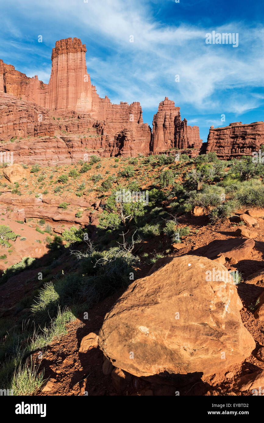 Fisher Towers, Moab, Utah Banque D'Images