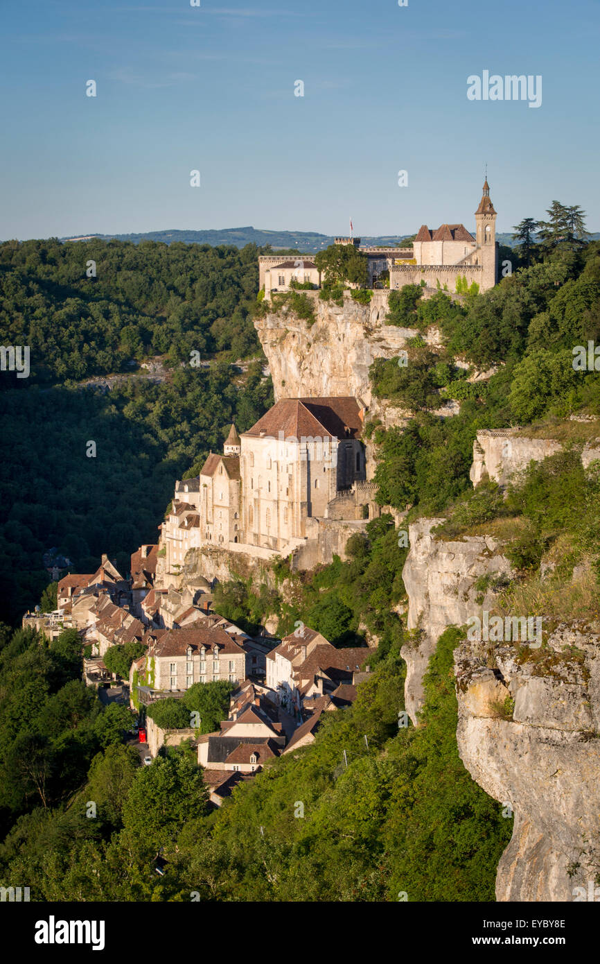 La ville de pèlerinage médiévale de Rocamadour, Quercy, Midi-pyrénées, france Banque D'Images