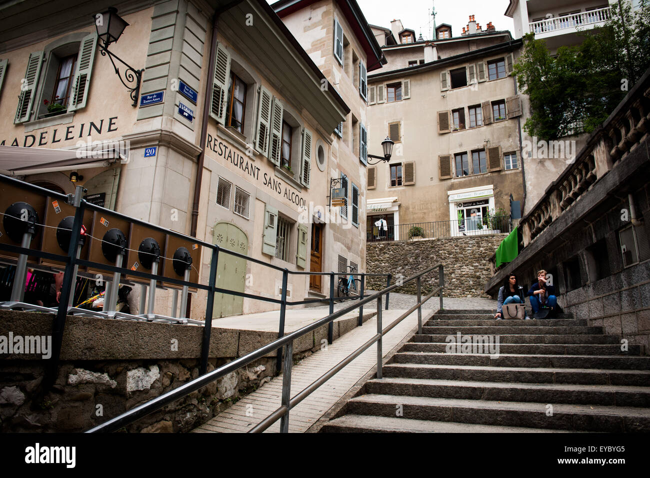 Restaurant à Genève qui sert pas d'alcool Banque D'Images