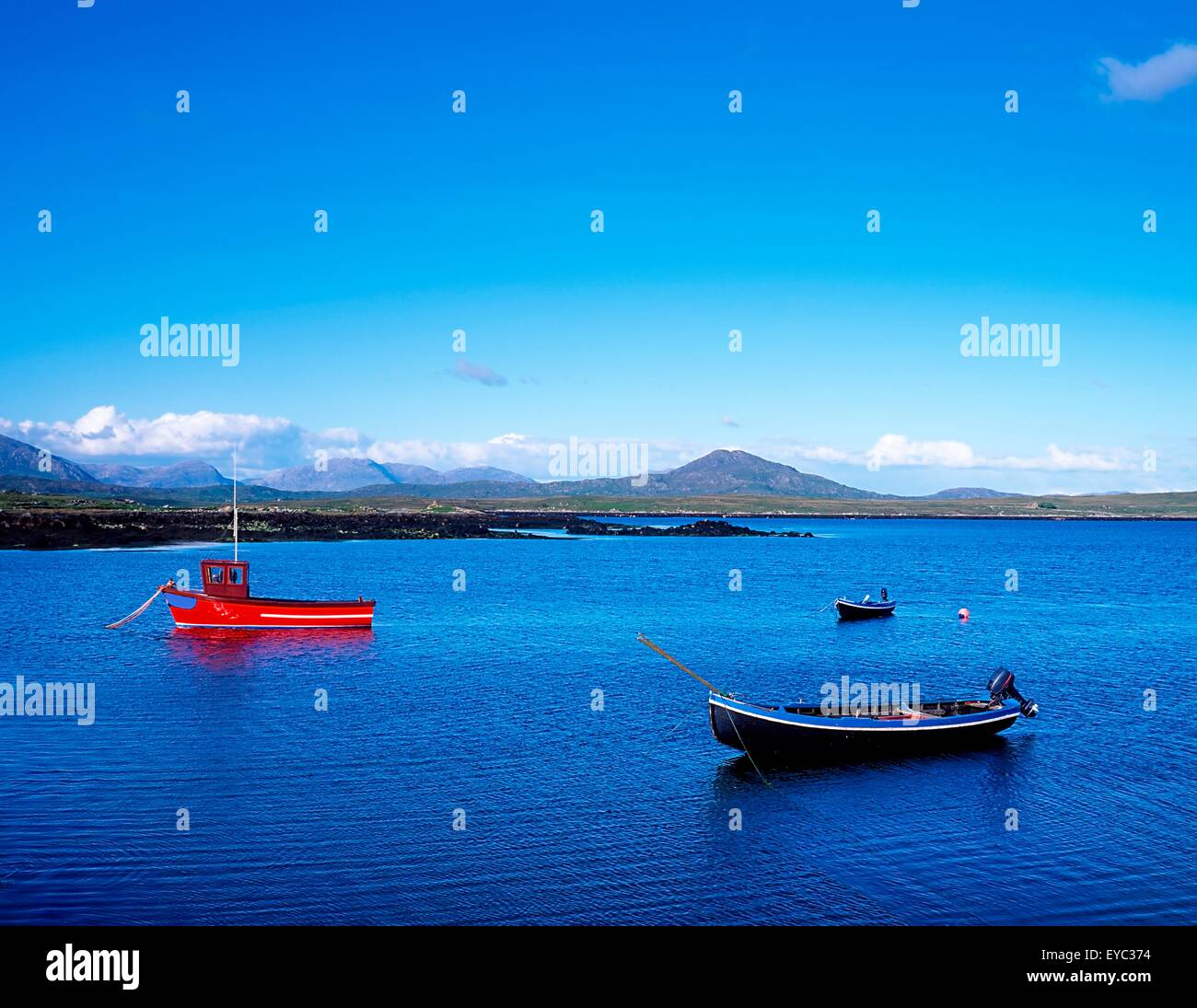 Co Galway, Inishee près de Roundstone, Cashel Mountain Banque D'Images