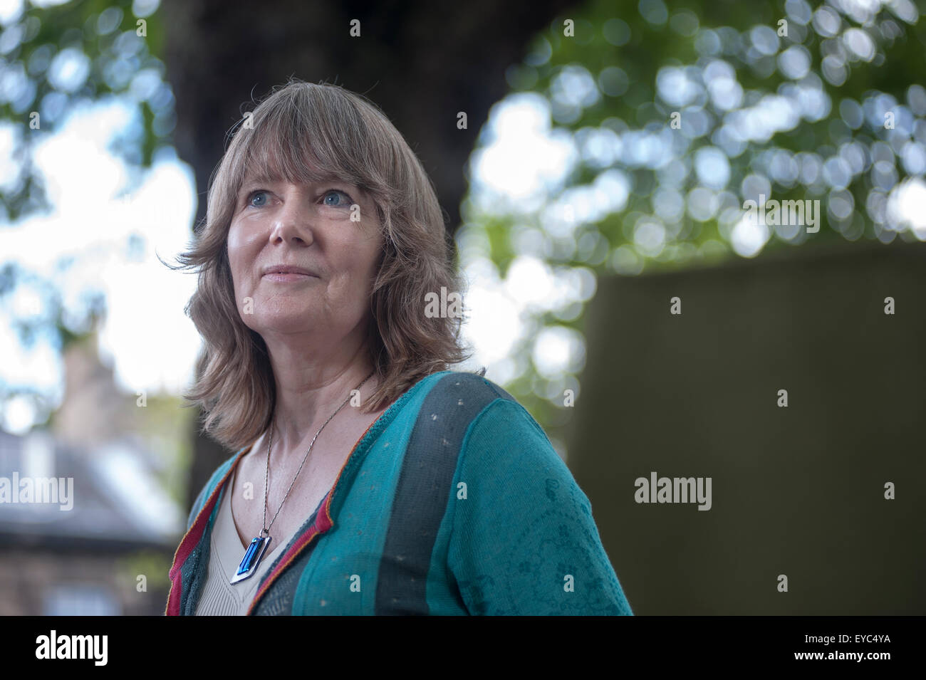 Spécialiste anglais Hilary Crystal, apparaissant à l'Edinburgh International Book Festival. Banque D'Images