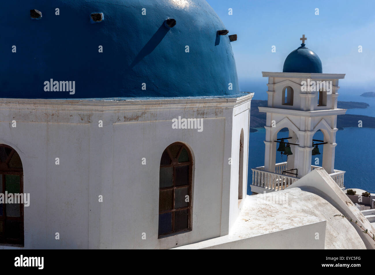 Anastasi Église à Imerovigli, Santorini, Cyclades, îles grecques, Grèce, Union européenne, Europe Banque D'Images