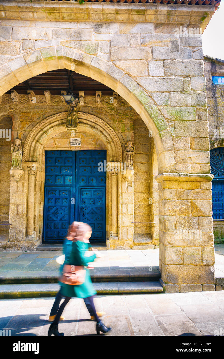 Santa Maria Salome chuch. Santiago de Compostela. La Corogne, Galice, Espagne, Europe. Banque D'Images