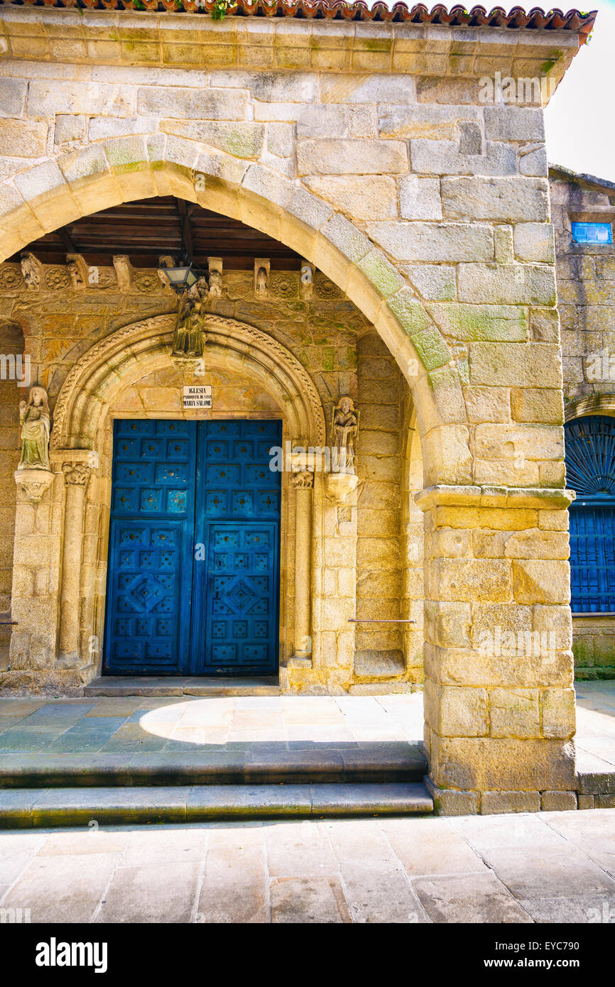Santa Maria Salome chuch. Santiago de Compostela. La Corogne, Galice, Espagne, Europe. Banque D'Images
