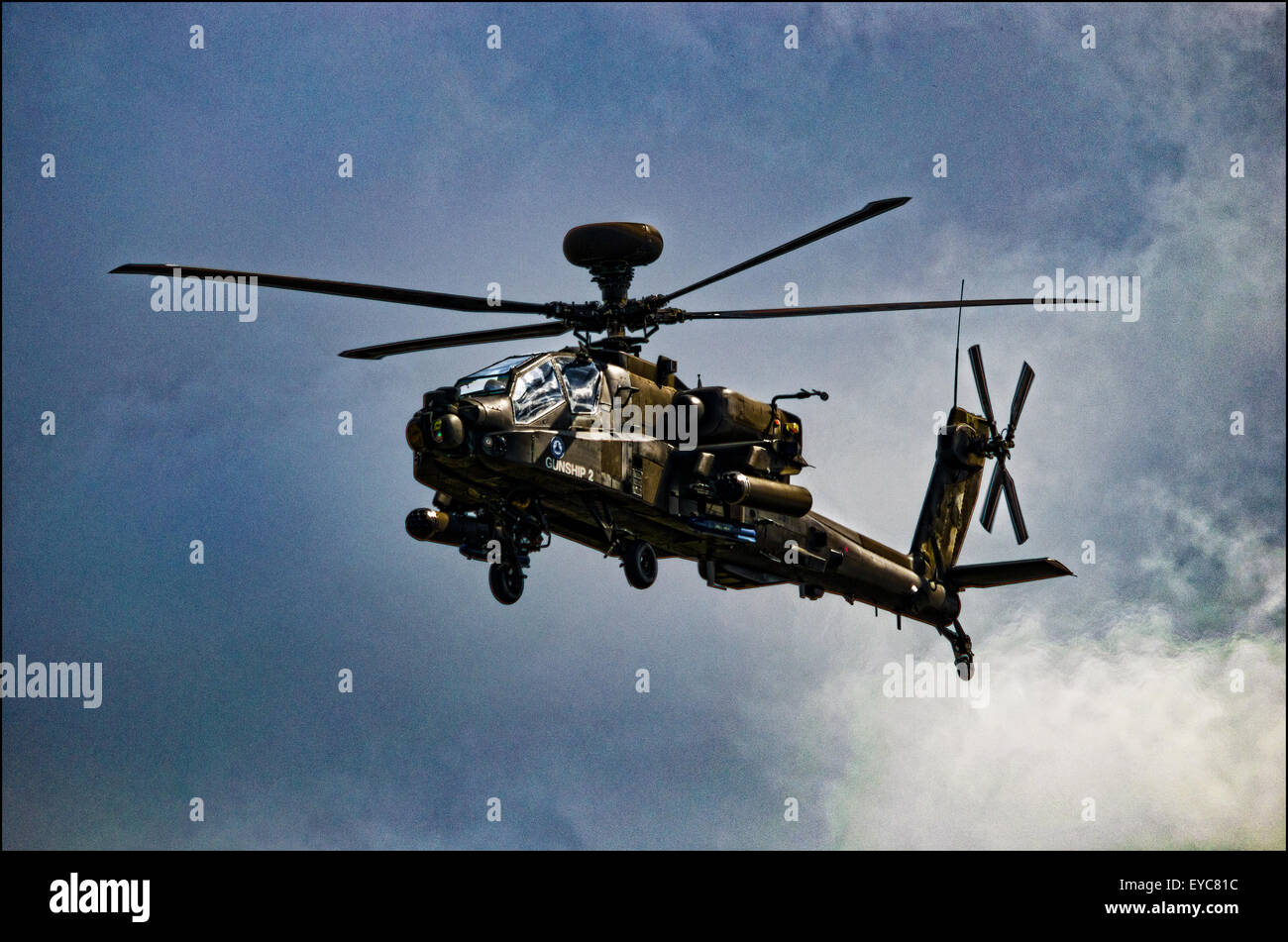 Hélicoptère de combat Apache AH 64 prises au Royal International Air Tattoo Banque D'Images