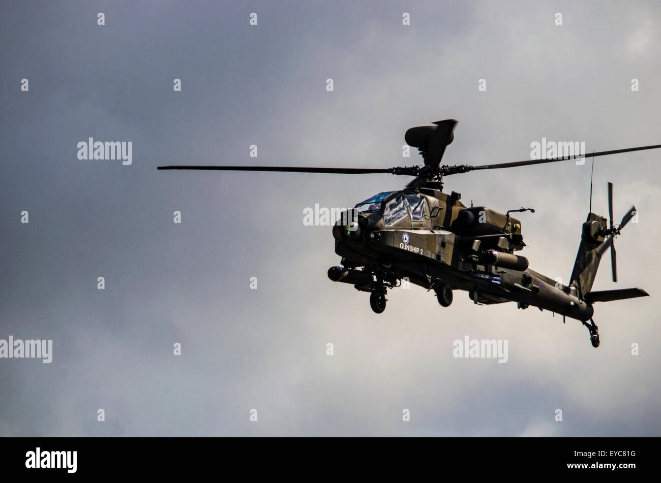 Hélicoptère de combat Apache AH 64 prises au Royal International Air Tattoo Banque D'Images