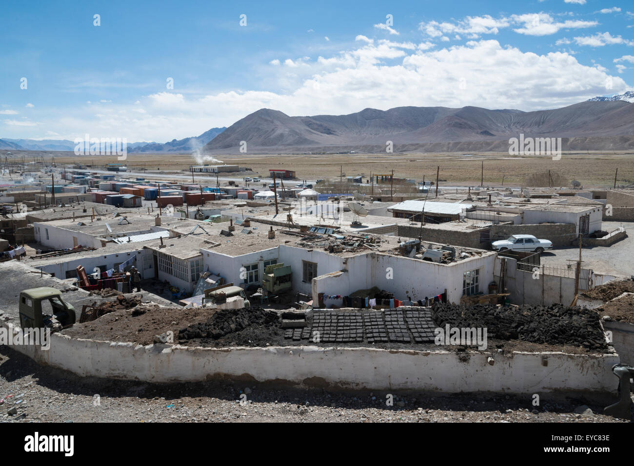 Le Pamir Highway. Le Tadjikistan. L'Asie centrale. Banque D'Images