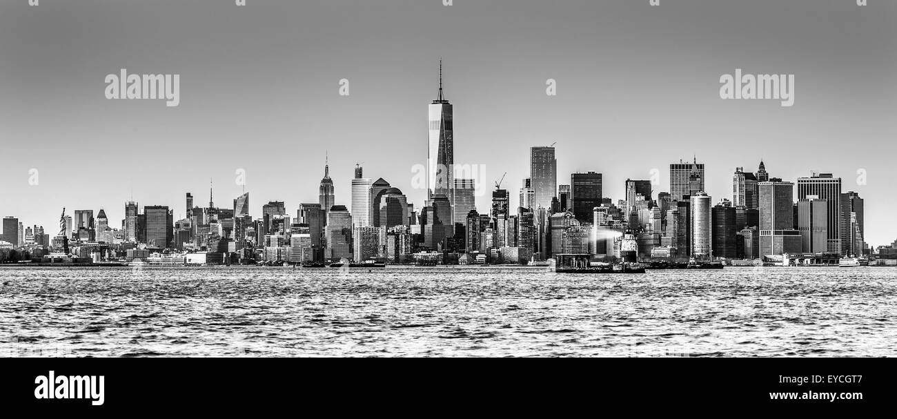 Le centre-ville de New York City Manhattan skyline Banque D'Images